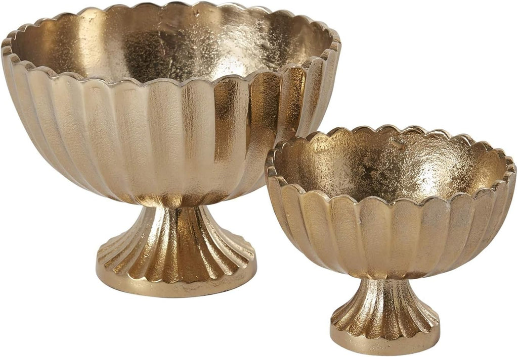 Scallop Compote for Plant and Flowers| Modern Bowl Decor l Indoor and Outdoor Vase for Any Event Decorations (8.5x