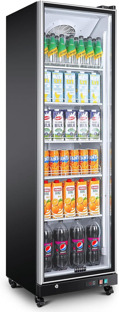 COOLER Commercial Beverage Refrigerator with Glass Door,12.5 Cu.Ft Commercial Dr