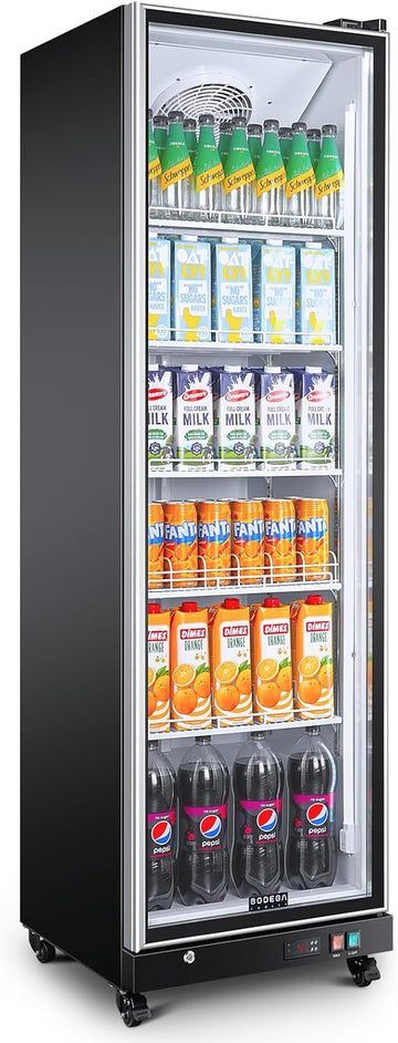 COOLER Commercial Beverage Refrigerator with Glass Door,12.5 Cu.Ft Commercial Dr