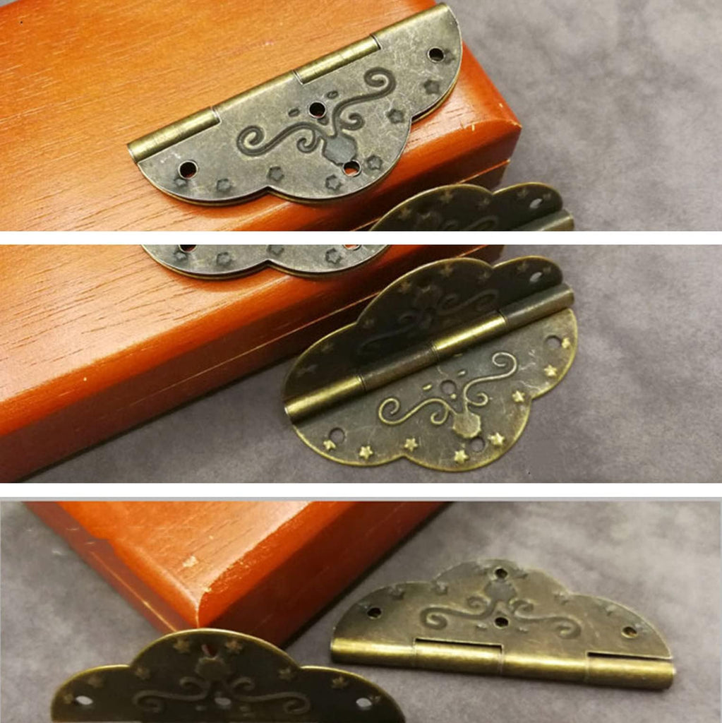 4Pcs Decorative Cabinet Hinges Antique Bronze Butterfly Hinges