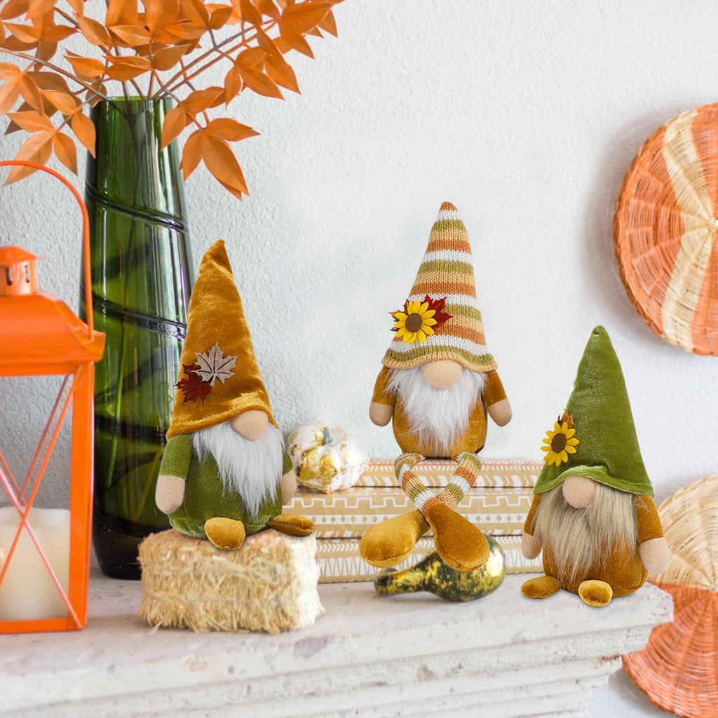3PCS Plush for Thanksgiving Decorations, Tiered Tray Decor