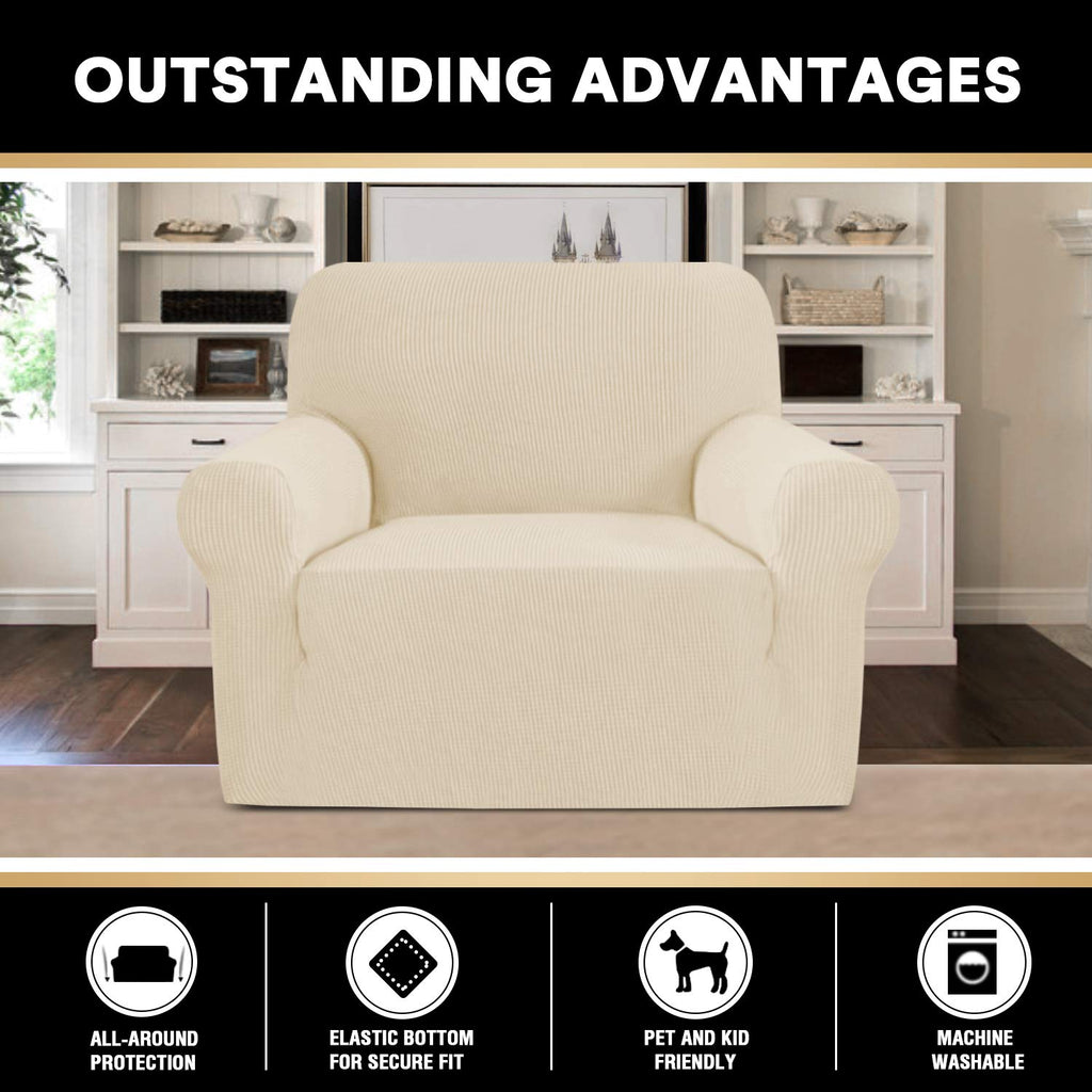 Stretch Chair Cover Chair Slipcovers with Arms 1-Piece Chair Sofa Slipcovers or Living Room Non Slip Armchair Cover