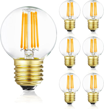 Dimmable G16.5 LED Bulbs,E26 Edison LED Light Bulbs,6W Equal 60 Watt Light Bulb,600lm,Soft White 3000K,Globe Light