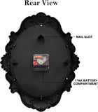 AYRELY 14 Inch Oval Rustic Wall Clock, Wall Clocks Battery Operated, Country Style Silent Non Ticking Clock