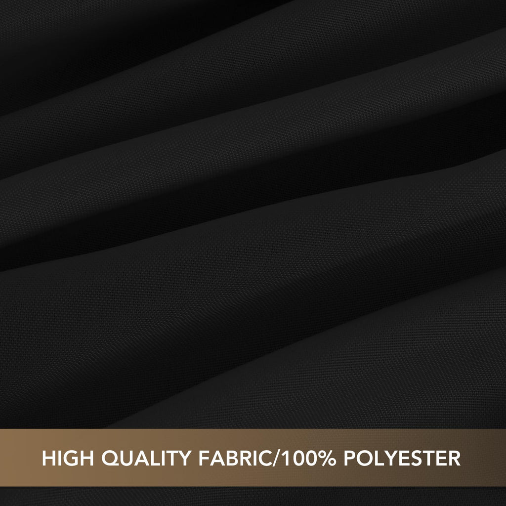 Black Square Tablecloths 54x54 Inch Fabric Table Cloth, 2 Pack