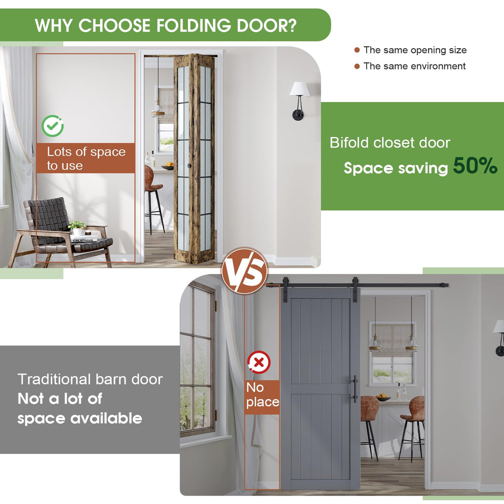 Preassembled Bifold Closet Doors for 24" X 80" Opening