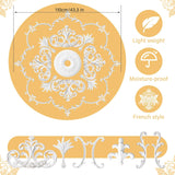 43.3'' Large PU Ceiling Medallion Combination Decorative 2.36'' ID French Style Chandelier Base Ceiling Medallion for