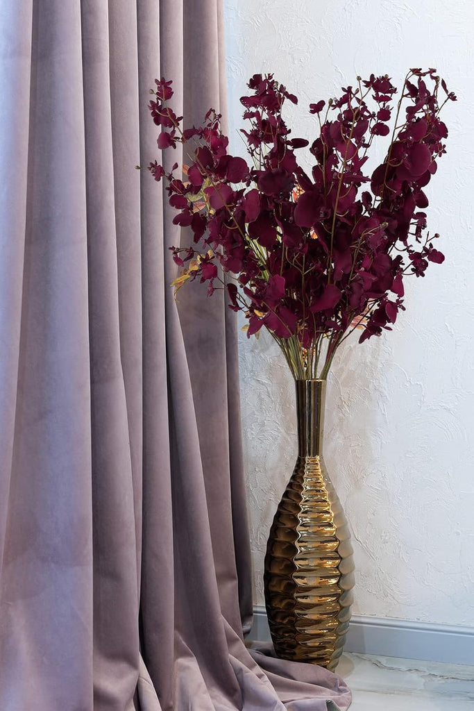 Artificial Orchid Flowers, (Each 37'') Fake Orchid Artificial Orchids Long Stem Artificial Flowers Fake Silk - Set of 10