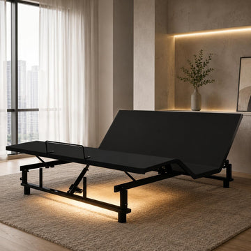 Metal King Adjustable Bed Base Frame with Quiet Wireless Remote
