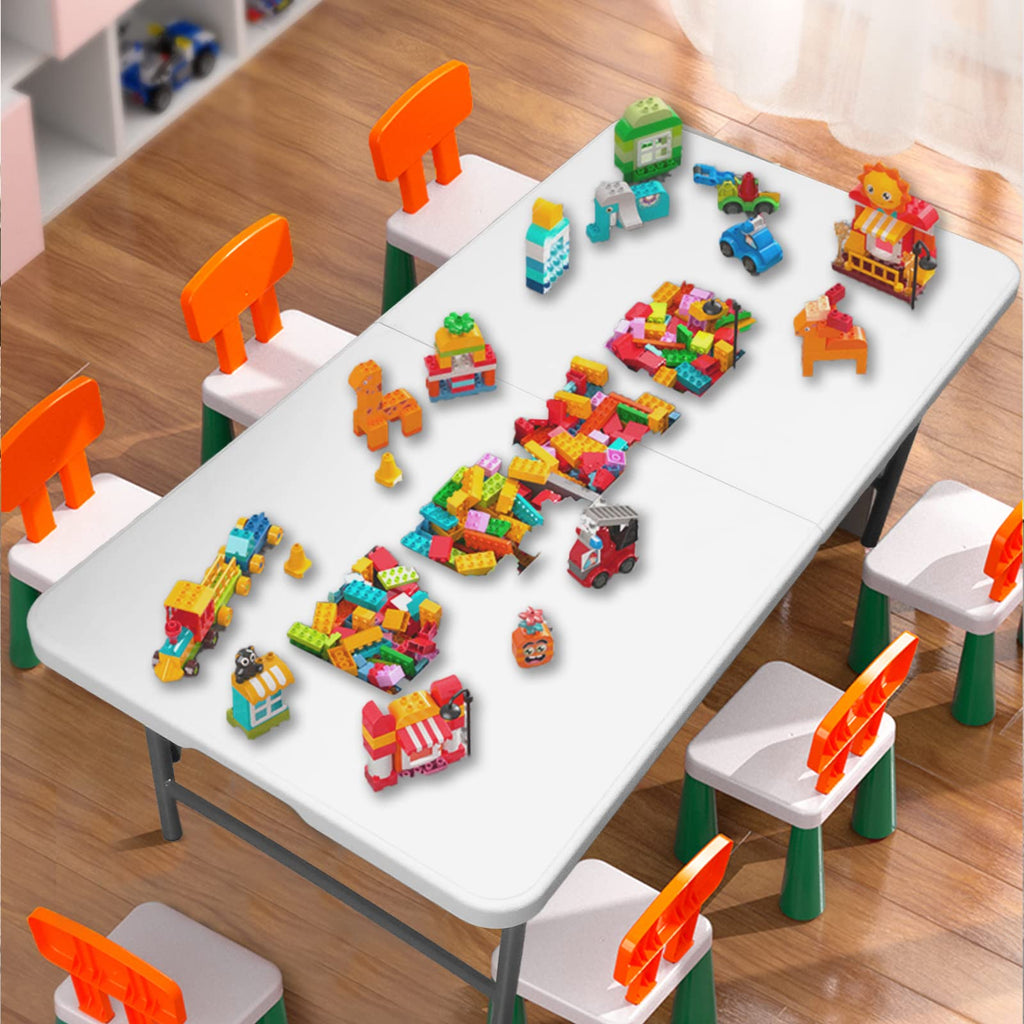 Folding Table 4ft Heavy Duty Folding Tables Indoor Outdoor Plastic Dining Table Portable Folding Square Card Table