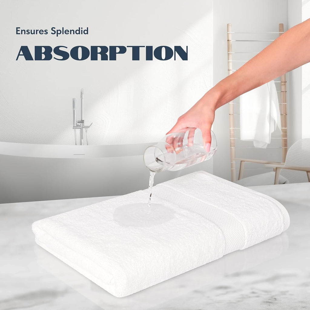 Luxury Bath Towels Set of 4 Large - 700 GSM Turkish Cotton Ultra Soft Bath Towels 27x54 | Highly Absorbent and Quick