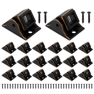 30 Pcs Baluster Swivel Shoes for 1/2" Square Baluster, Black&Gold