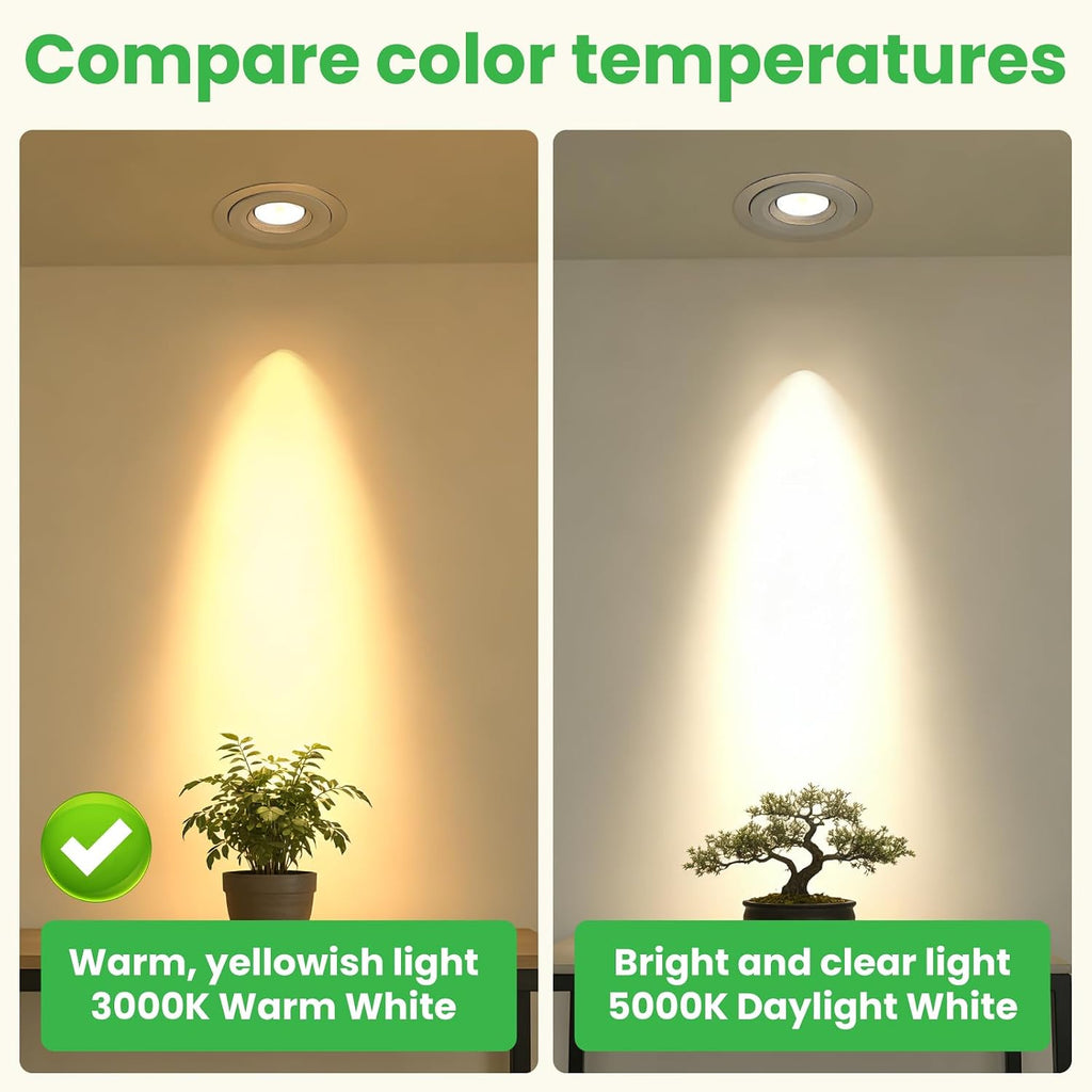 LED GU10 Range Hood Light Bulbs 6W, 50W Equivalent, Dimmable, Stove Appliance Light Bulb Replacement, MR16 GU10 LED