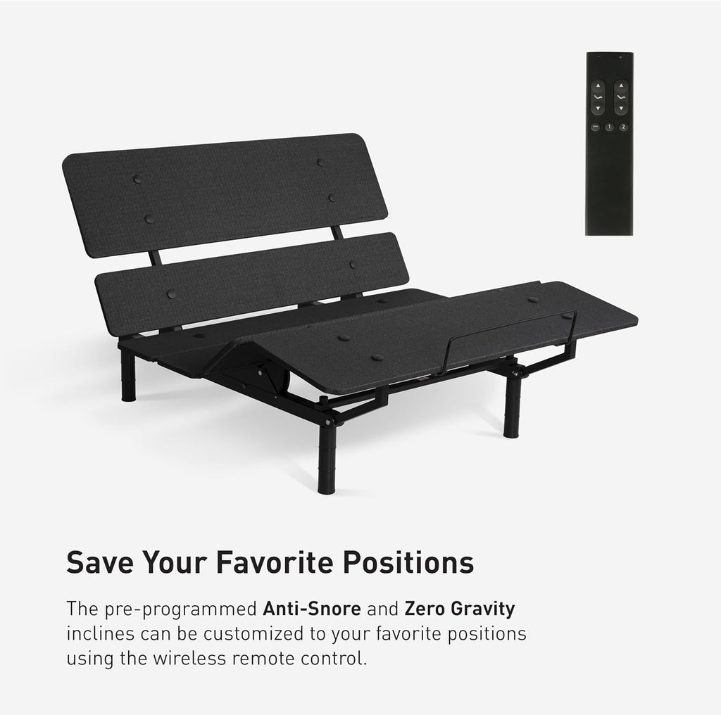 Flex L Adjustable Bed Base Frame - King Size - Wireless Remote Control, Zero Gravity Base for Pressure Relief