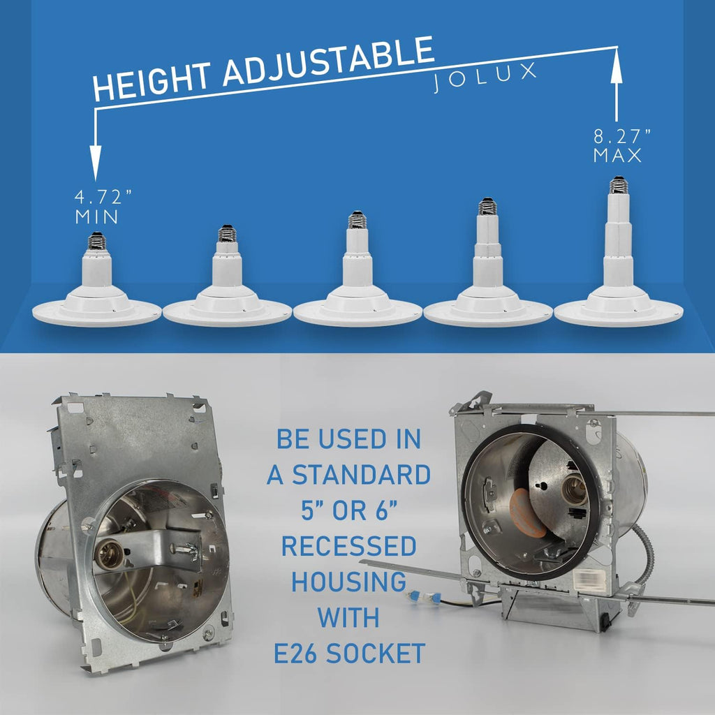 5/6 Inch LED Can Lights Adjustable Retrofit Recessed Lighting, 6 Pack