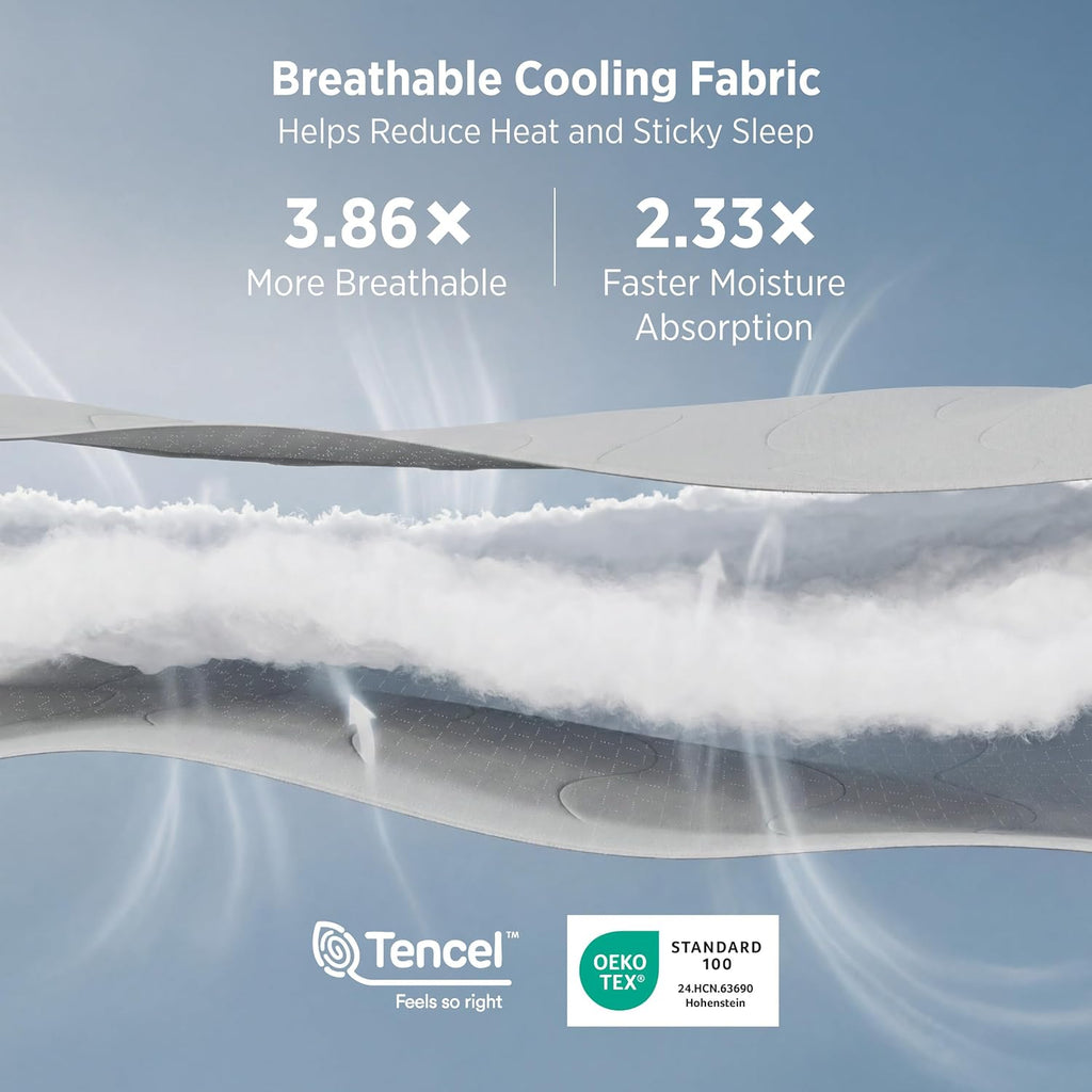 CoolOxy Cooling Comforter King Size - 4X Breathable & Q-Max>0.45 Summer Comforter, Cooling Blankets for Hot Sleepers