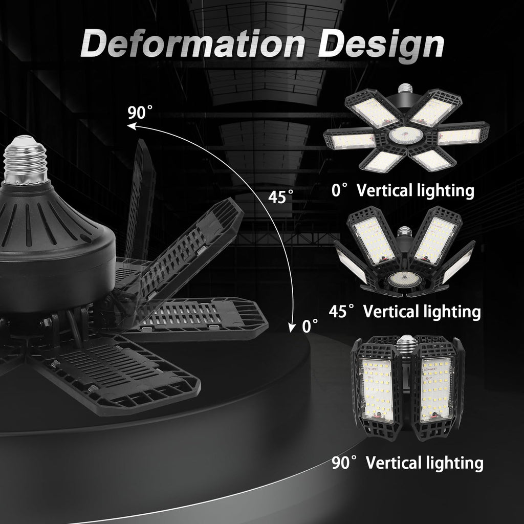 LED Garage Lights 4 Pack, Garage Lights Ceiling LED 6500K