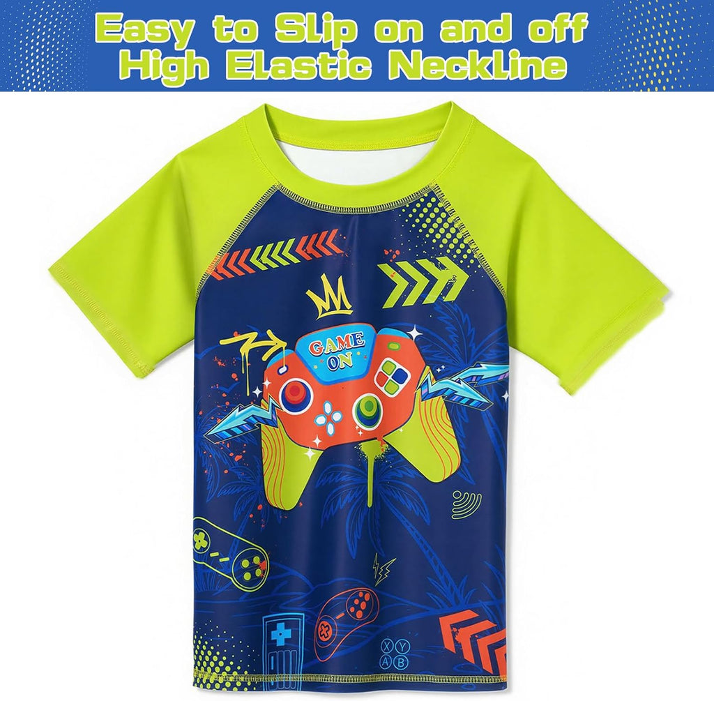 Toddler Boy Swimsuit Kids Swimsuit Boys Two Pieces Shark Swimsuit Toddler Rash Guard and Trunk