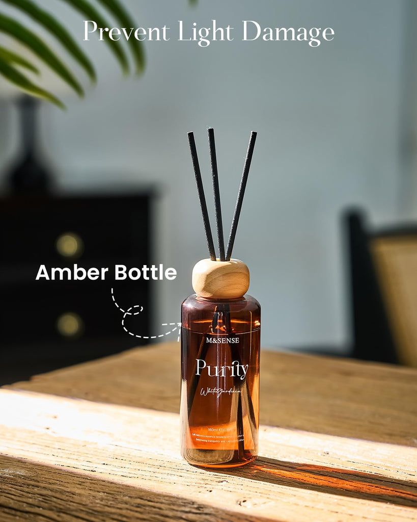 Reed Diffuser Set, Oud Wood, 6.3 oz Natural Essential Oil