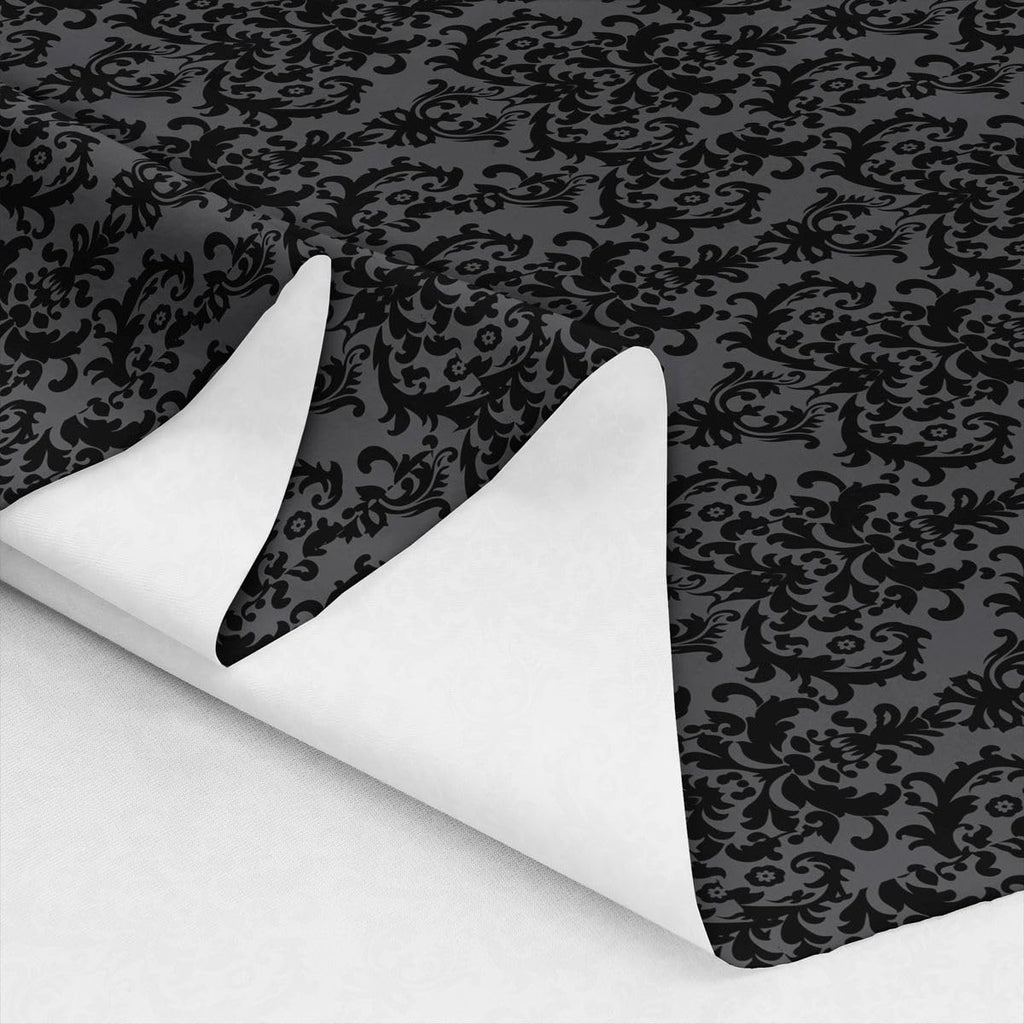 Black Damask Fabric by The Yard Vintage Flowers Upholstery