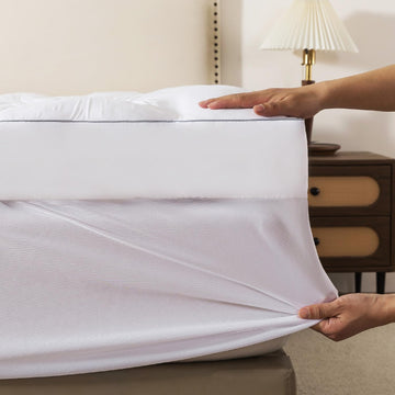 5 Inch Memory Foam Mattress Topper (Full, 54x75), Deep Pocket | 2000GSM Fluffy Shredded Memory Foam Filled, Extra