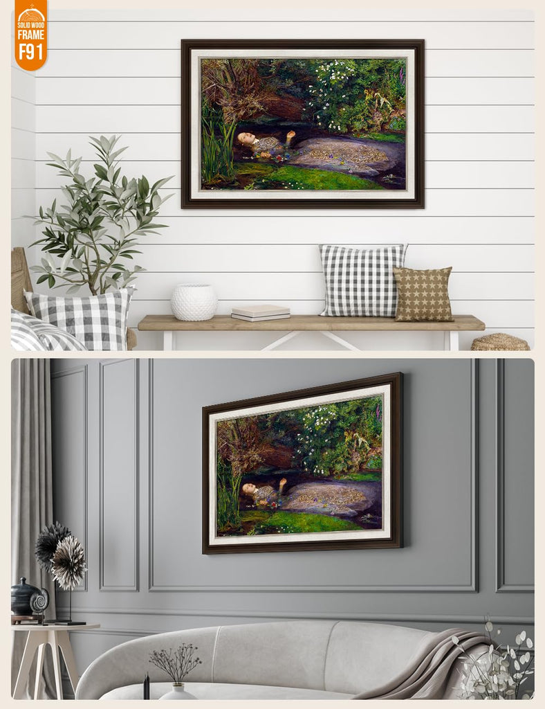 Ophelia Gold Framed Wall Art, 40x28