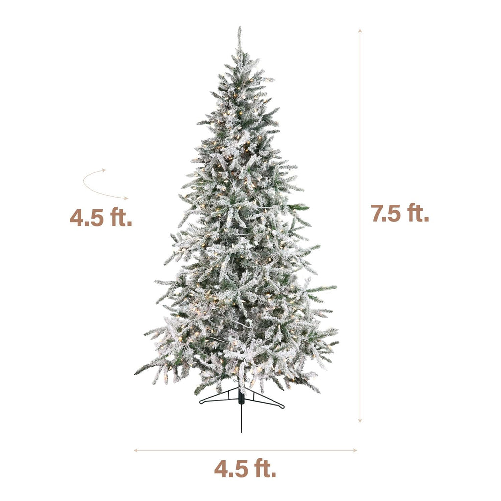 Hill Farm 7.5-Ft Mountain Pine LED Christmas Tree with White LED