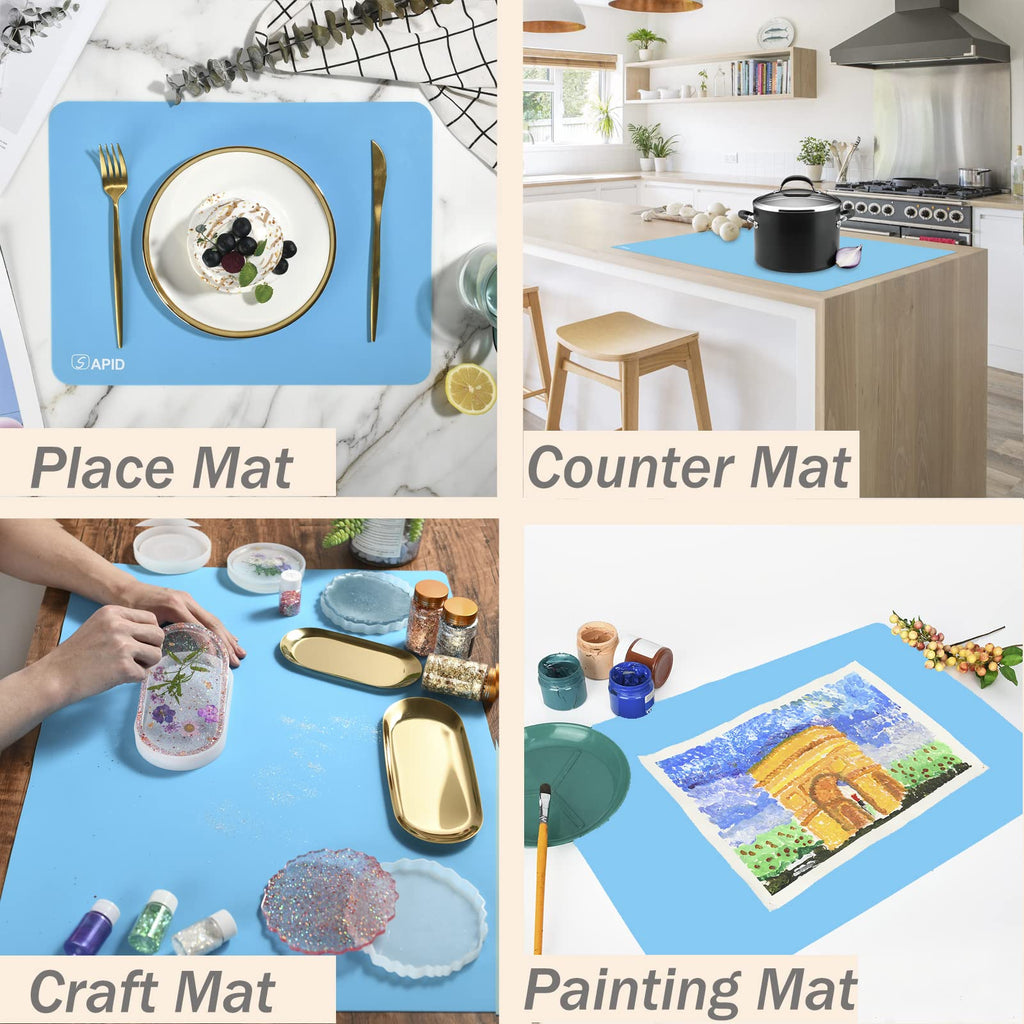 Extra Large Silicone Mat Kitchen Counter Heat Resistant Table Mat 36" x 24"