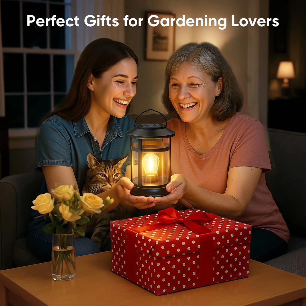 Solar Lanterns Outdoor Waterproof: 6 Pack Hanging Solar Lights for Porch