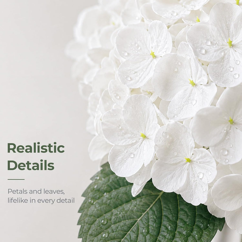 Hydrangea Artificial Flowers in Vase Fake Flowers Decor