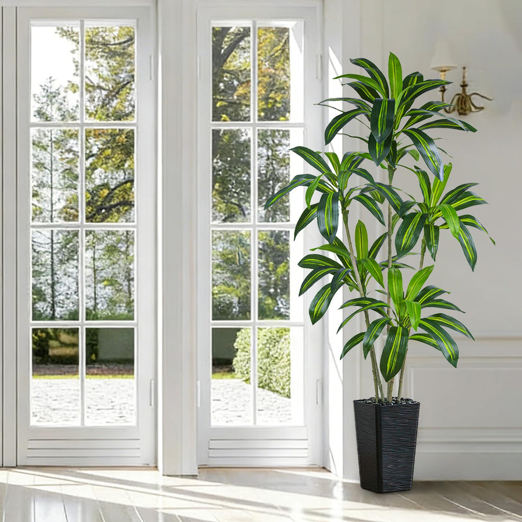 Dracaena Artificial Plants 6FT, Large Fake Tree Indoor