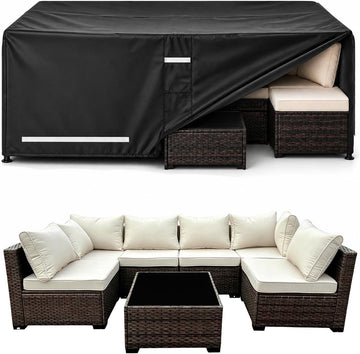 Rectangular Outdoor Furniture Covers Waterproof, Heavy Duty Patio Furniture Covers, 100% Waterproof Outdoor Couch
