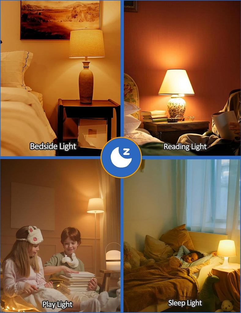 Amber Sleep Light Bulbs Dimmable, Blue Light Blocking, A15 E26 5W(40 Watt Equivalent) Dim Light Bulb,1800K Warm Light