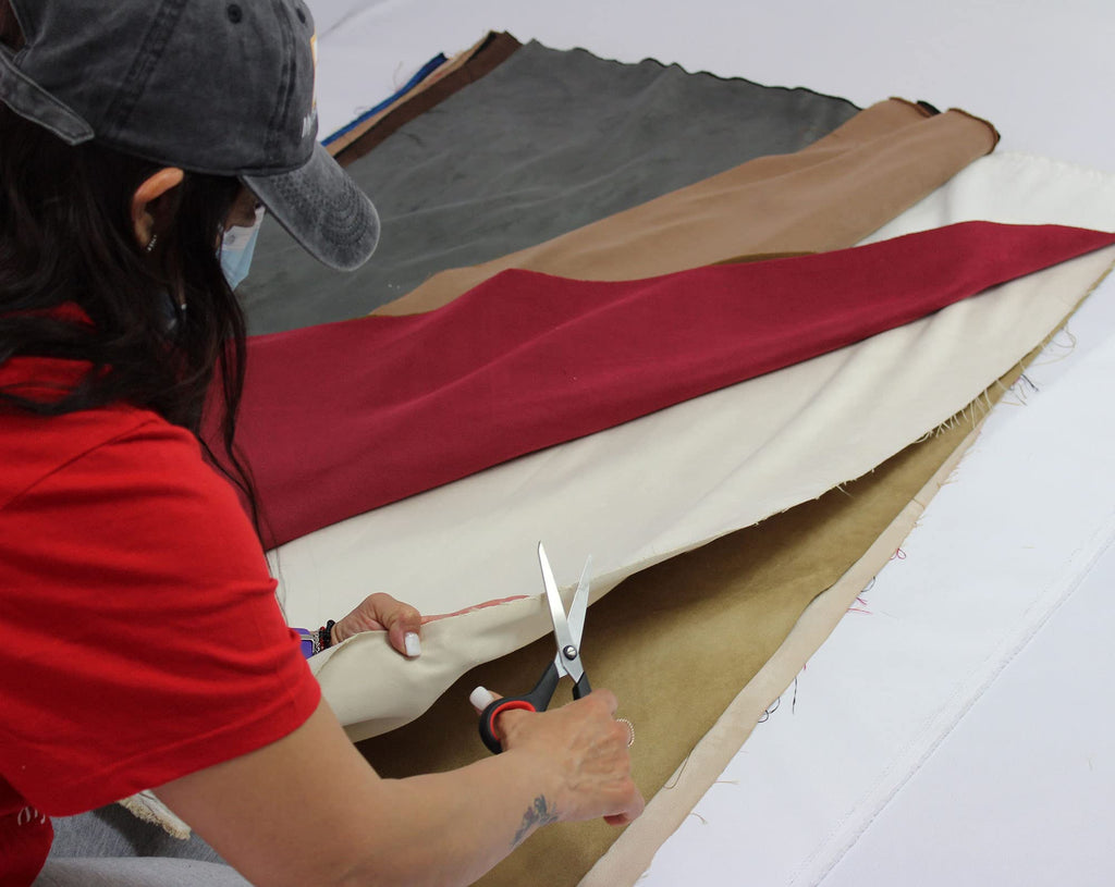 58" Wide Suede Fabric Red Fabric By The Yard