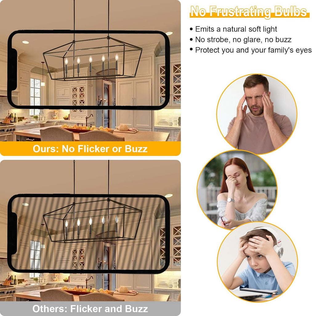 E12 Candelabra Bulbs 60 Watt, Chandelier Light Bulbs LED Candle Bulb 3000K Soft White, B11 LED Bulb Dimmable 6W 500