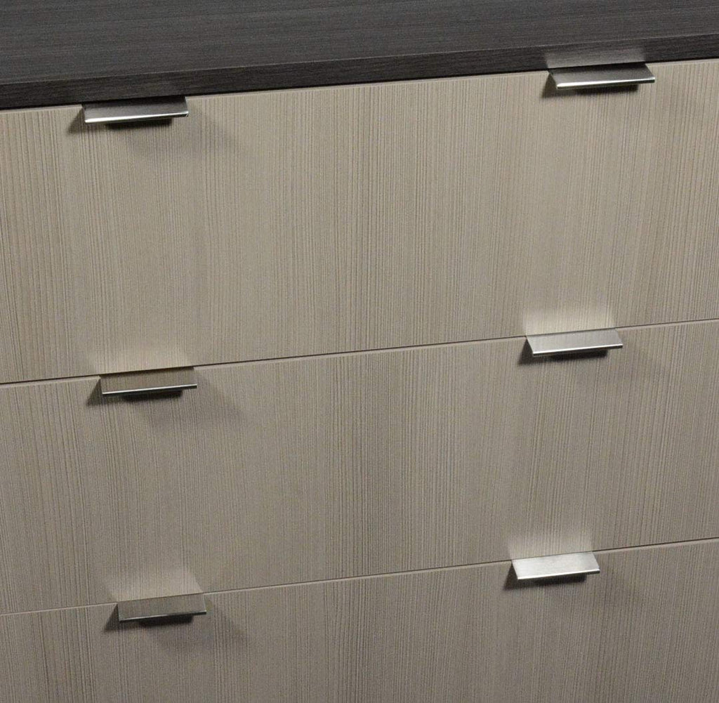 #3306-3 in. Brand Back Mount Finger Edge Pull, Brushed Nickel