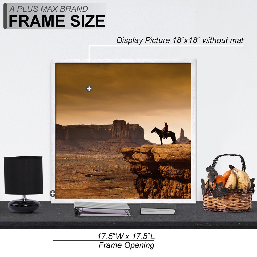 18x18 Picture Frame White Light Weight Wall Mount