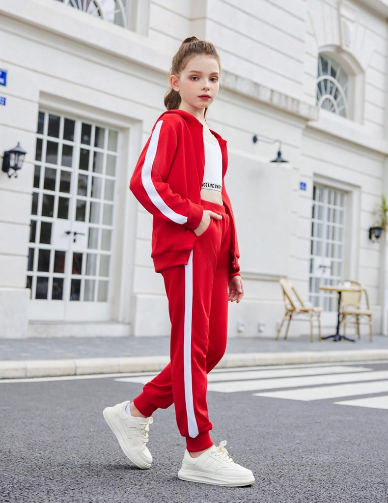 Girls 2 Piece Outfits Sweatsuits Athletic Tracksuit Jogger Set