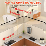 102000 BTU Tankless Water Heater Propane Indoor
