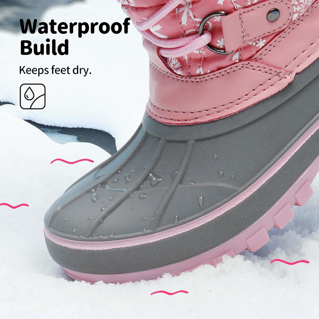 Girls Snow Waterproof Winter Boots