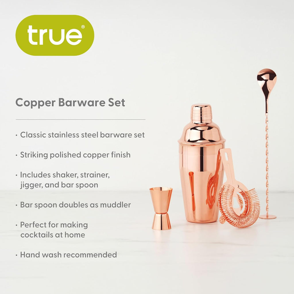 Bar Drink Mixer Set 19oz 4-piece Cocktail Shaker Set Bartender Kit, Cocktail Mixer Set, Cocktail Shaker Kit, Barware - Set of 4