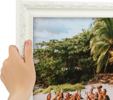 24x36 Inch White Picture Frame, This 1.5000 Inch Custom Poster Frame is Classic White - Comes with Acrylic and