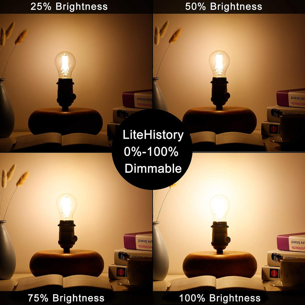 A15 E26 Bulb,4w=40 watt Light Bulbs,Dimmable,Warm White 2700K