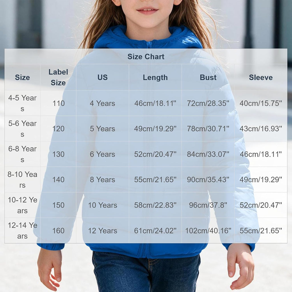 Kids Winter Coat Boys Girls Lightweight Puffer Quilted Jacket with Hood