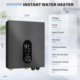 Tankless Water Heater Electric 18KW Instant Hot Water Heater Under Sink