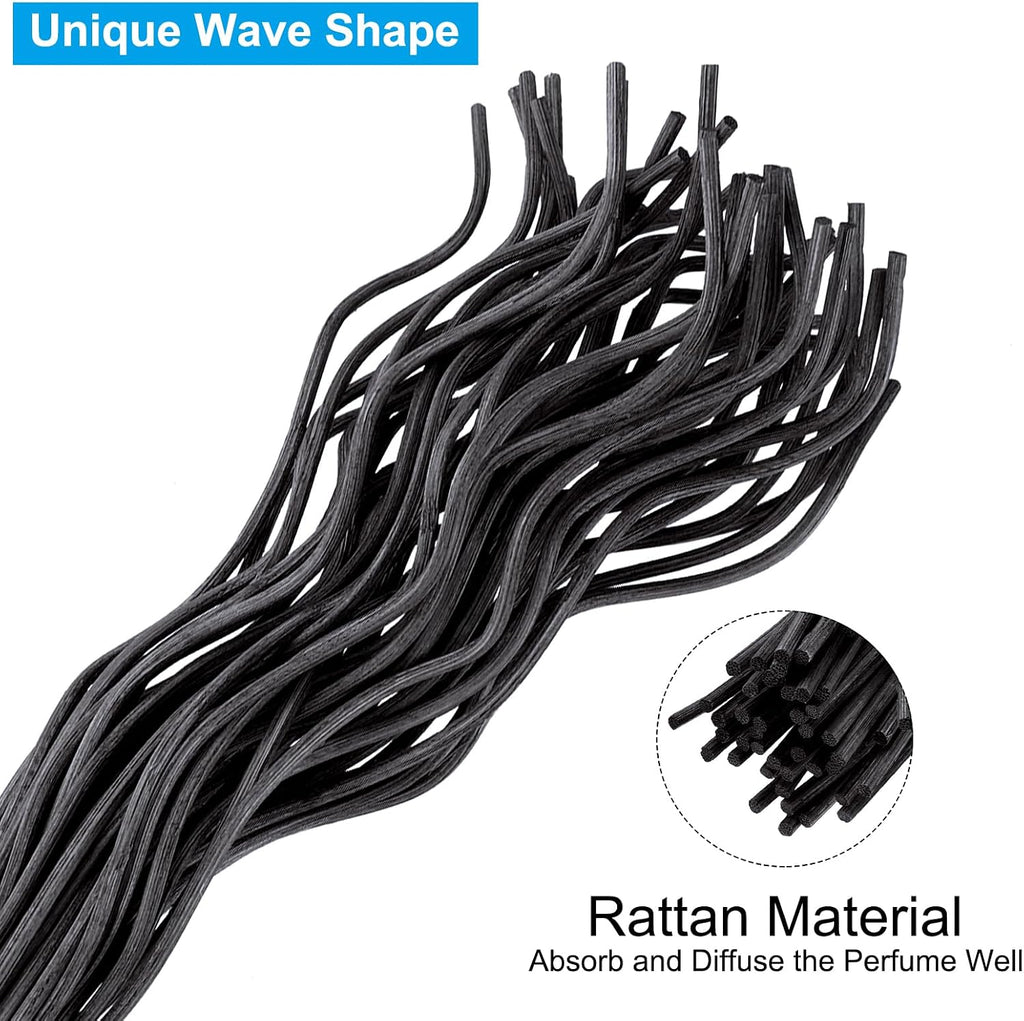 28CM/11 Rattan Reed Diffuser Sticks Rattan Wavy Refill Stick - Set of 50