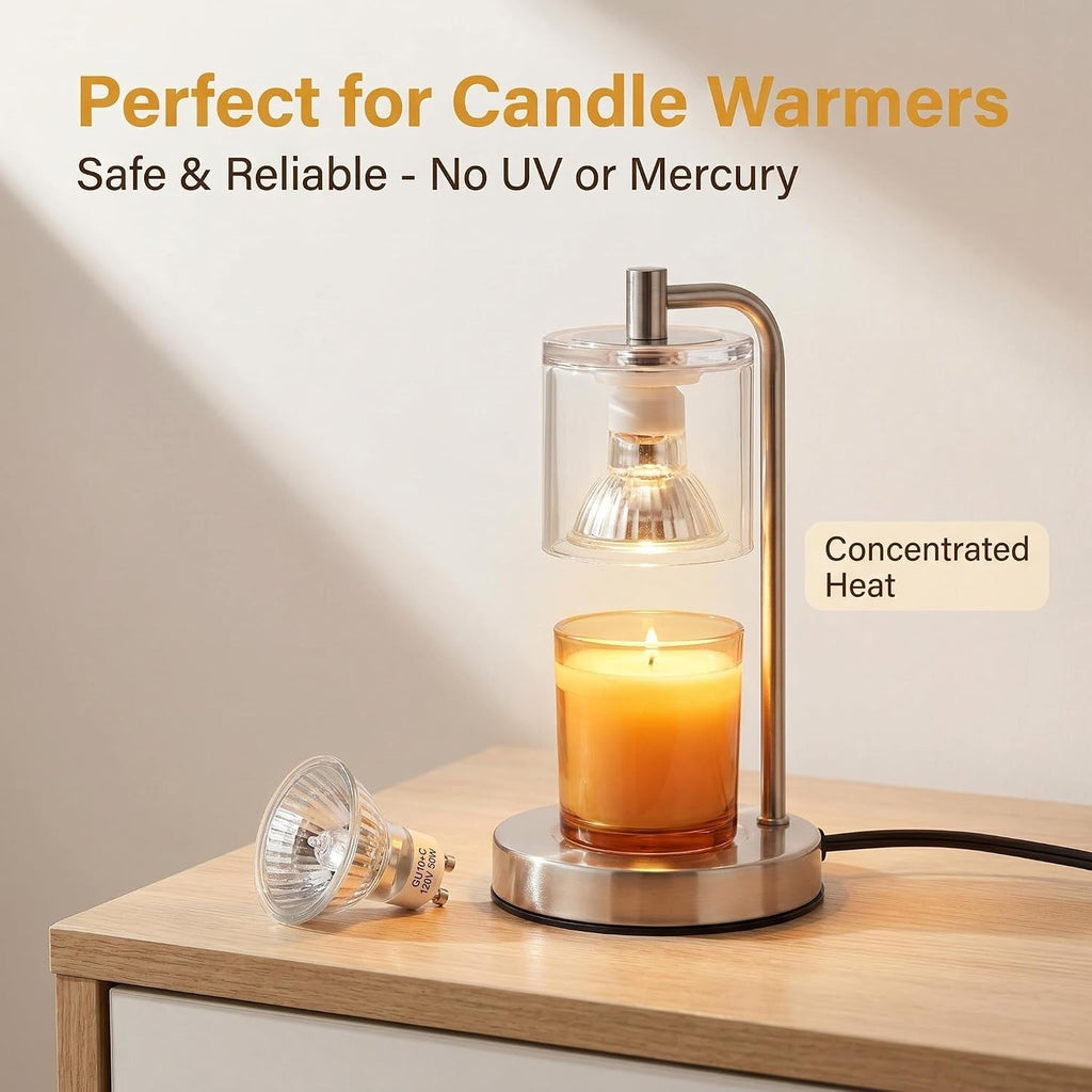 Halogen Light Bulbs for Candle Warmer: 6000+ Hours Continuous Use - Reduce Bulb Replacements by 3X