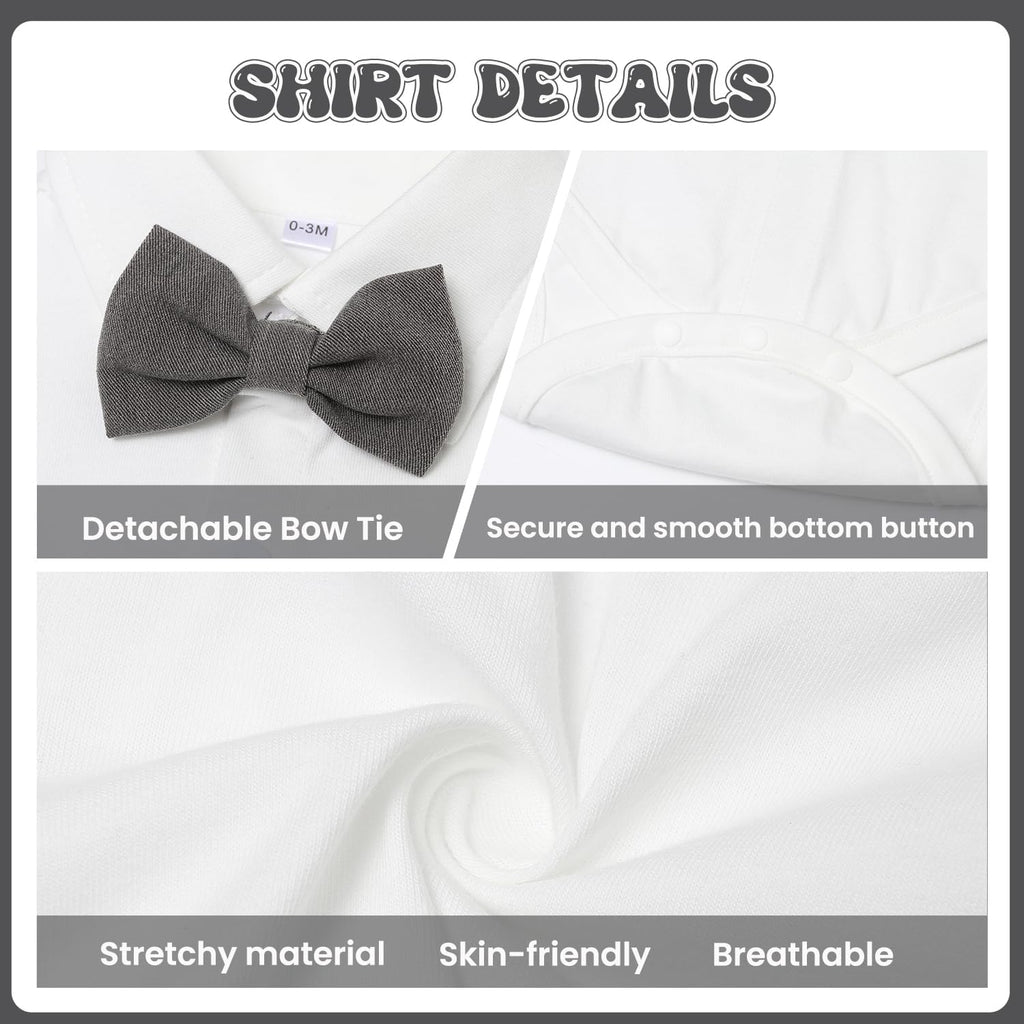Baby Boy Suit Set Infant Tuxedo Boys Formal Outfit