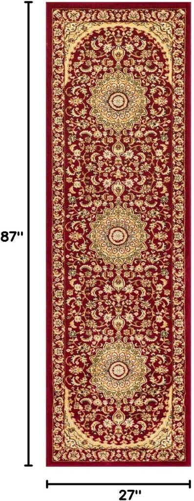 Sultan Medallion Red Oriental Area Rug 2 x 7 ( 2'3" x 7'3" Runner ) Floral Traditional Easy Clean Stain Fade