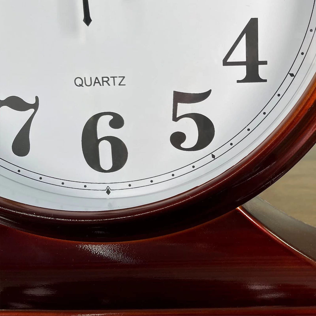 Desk Clock for Table Decor, Retro Mantel Clock Battery Operated for Fireplace Mantel, Living